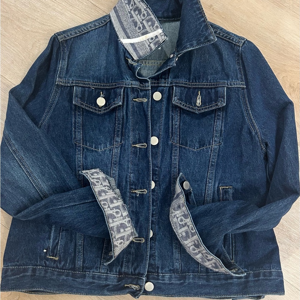 Elevazione and Authentic Christian Dior Scarf Detail Denim Jacket Size M